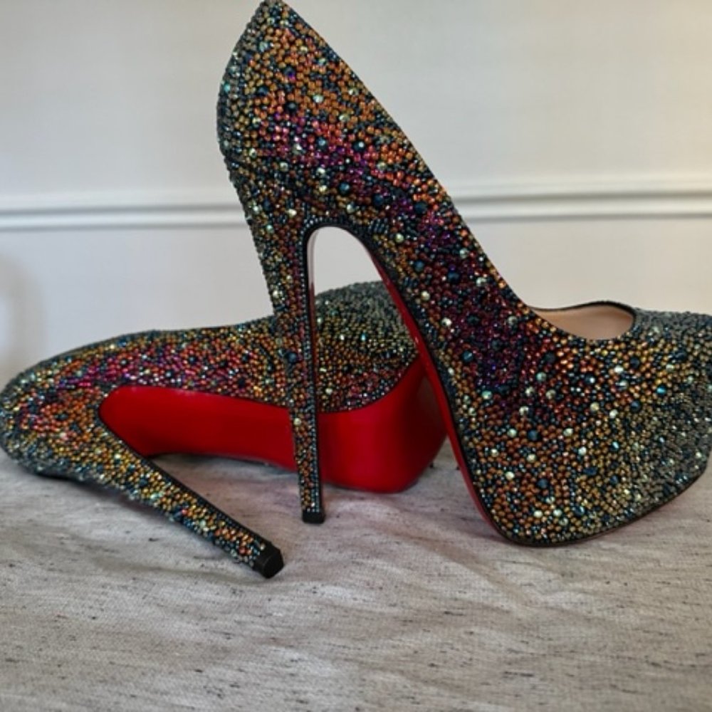 Christian Louboutin Daffodile Strass Velours Spotlight